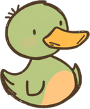 クレジット文ジェネレーターのロゴ（鴨のイラスト）